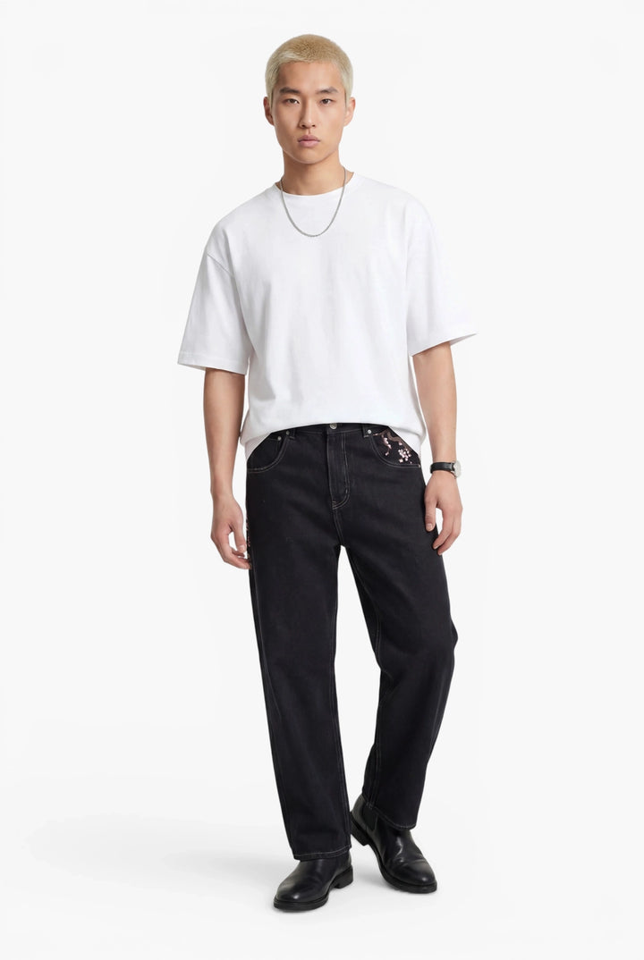 Alvoro Hanami Denim Jeans — relaxed fit heavy denim jeans